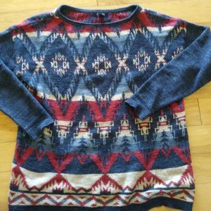 chaps tribal pattern sweater